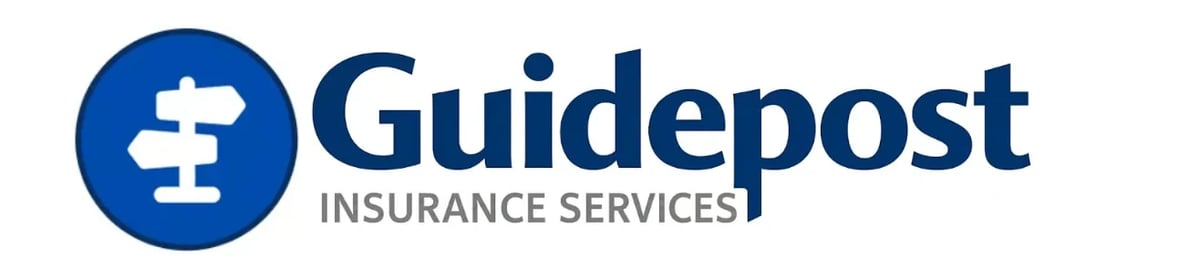 Guidepost Insurance Services logo with blue circle icon and company name
